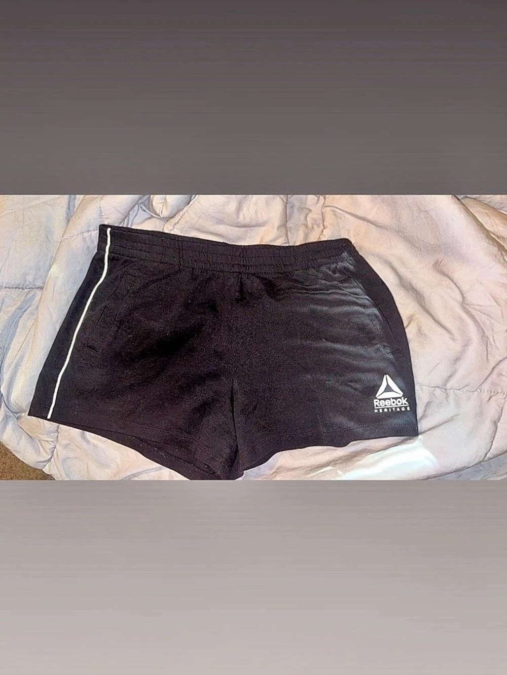 Reebok Athletic Shorts Black Size Medium